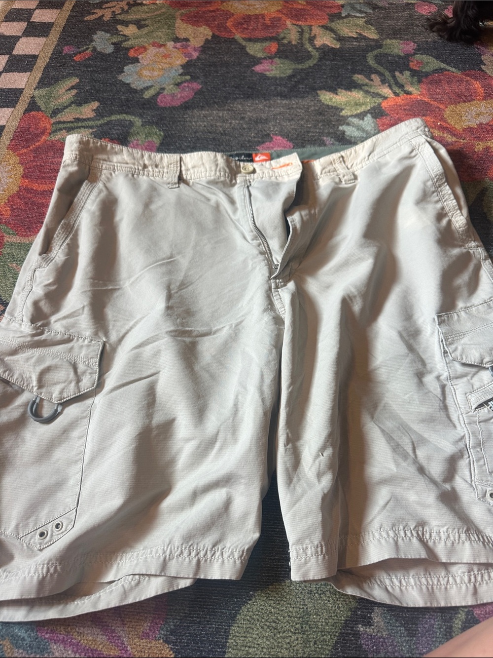 Quiksilver Men's Cargo Shorts in Light Beige